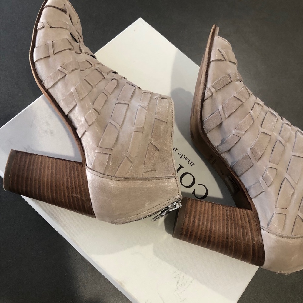 Cordani open toe bootie.
